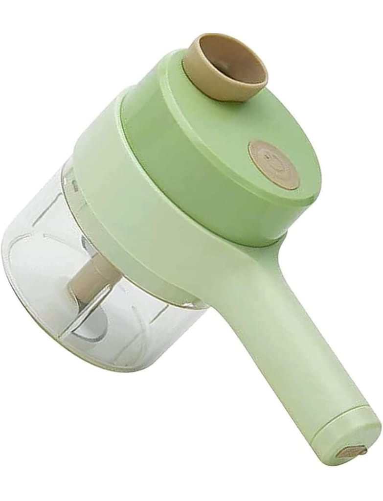 Portable Electric Mini Garlic & Vegetable Chopper - Light Green Kitchen Tool