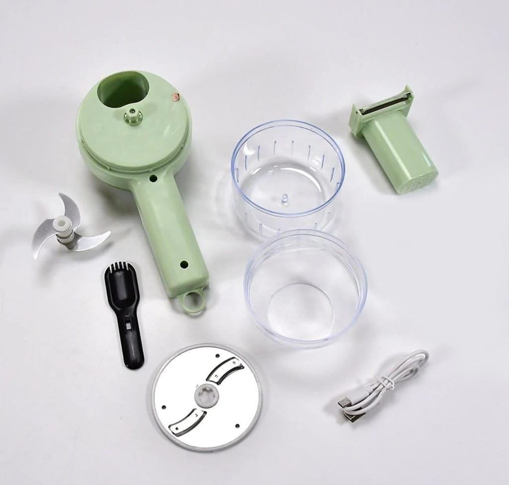 Portable Electric Mini Garlic & Vegetable Chopper - Light Green Kitchen Tool