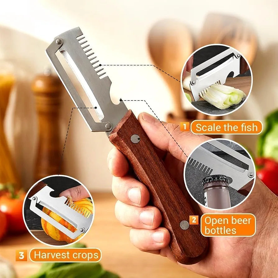 3-in-1 Premium Vegetable Peeler with Julienne Cutter & Ribbon Slicer