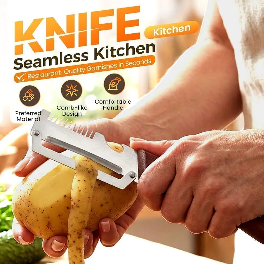 3-in-1 Premium Vegetable Peeler with Julienne Cutter & Ribbon Slicer