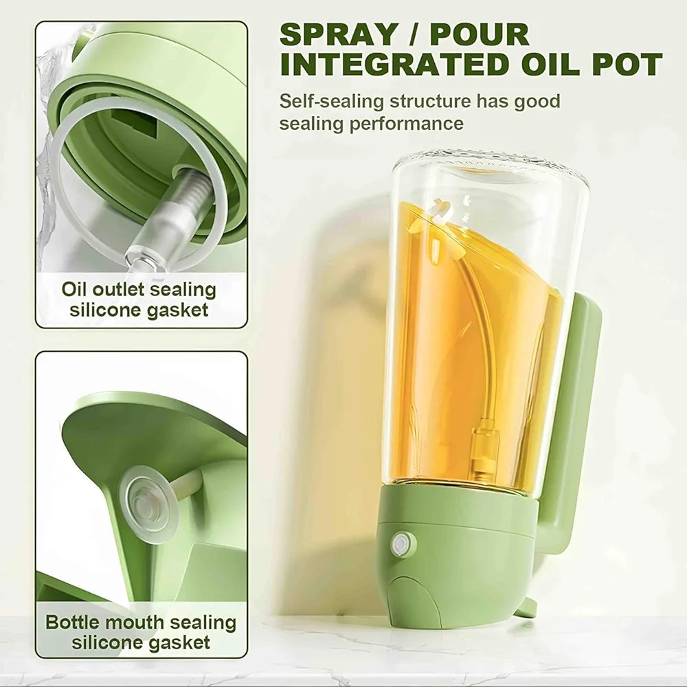 Oil Dispenser & Mist Spray Bottle | Leakproof Seasoning Bottle | Cooking Container | Kitchen Oil Bottle 500 ML