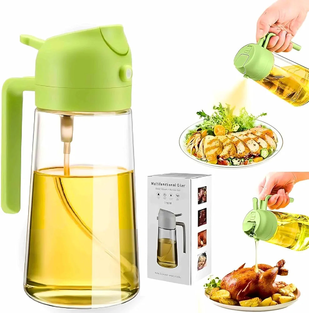 Oil Dispenser & Mist Spray Bottle | Leakproof Seasoning Bottle | Cooking Container | Kitchen Oil Bottle 500 ML