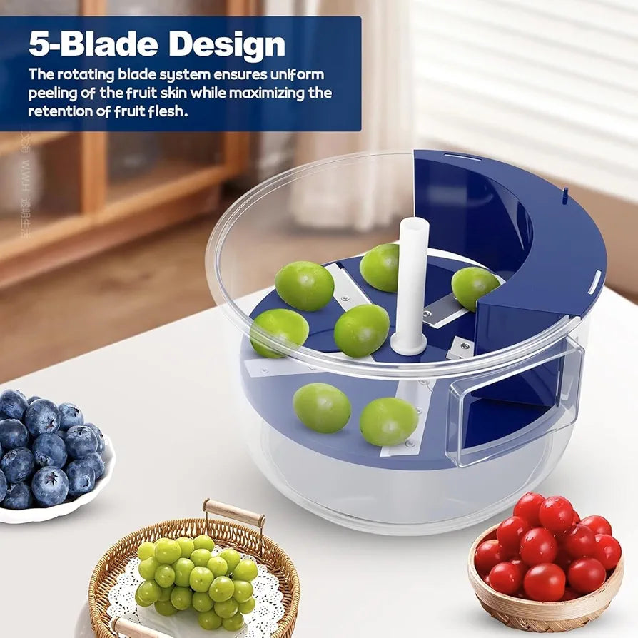Automatic Fruit & Vegetable Peeler – Rechargeable Electric Kitchen Gadget for Fast, Hands-Free Peeling of Apples, Potatoes, Pears – Stainless Steel Blades & Easy to Clean