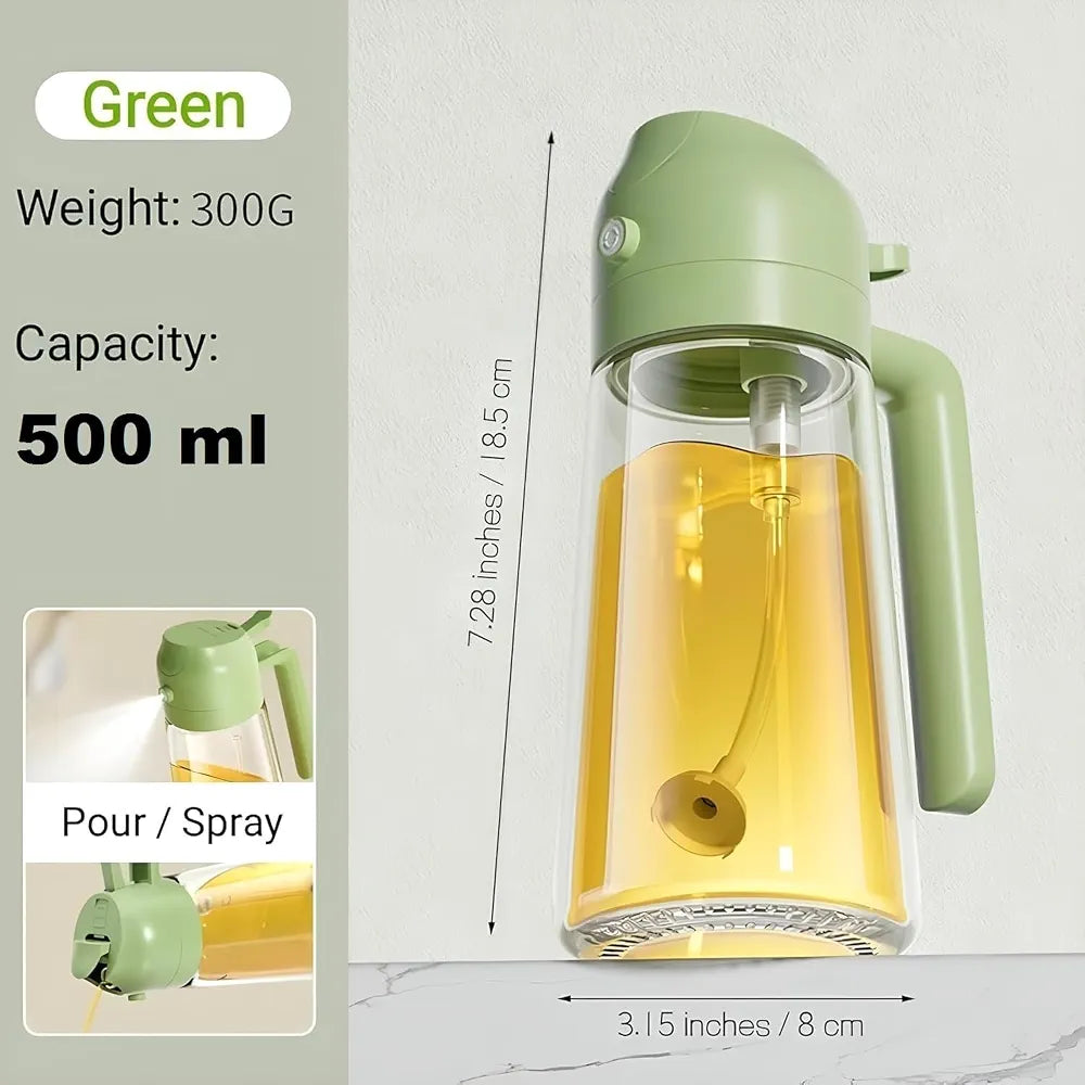 Oil Dispenser & Mist Spray Bottle | Leakproof Seasoning Bottle | Cooking Container | Kitchen Oil Bottle 500 ML