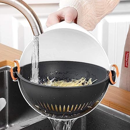 9 in 1 Multifunction Magic Rotate Vegetable Cutter with Drain Basket